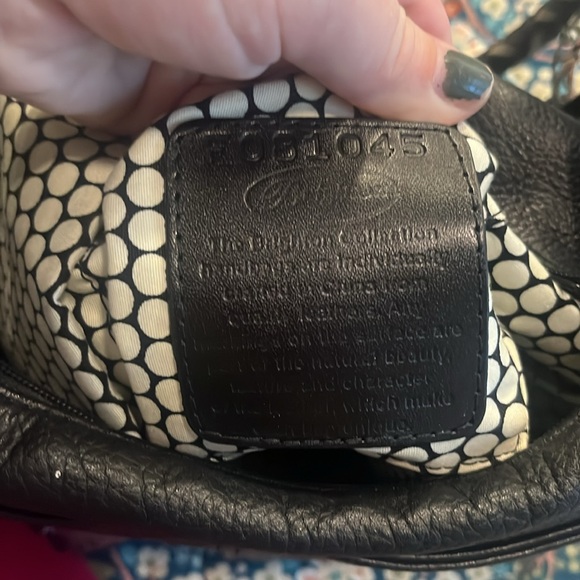 Brighton Barbados zip top  Black Leather Shoulder Bag - Picture 7 of 12